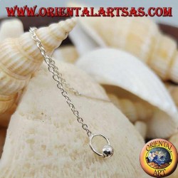 Silver chain earrings with 6 cm flip flops