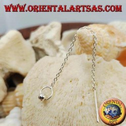 Boucles d'oreilles chaîne en argent avec tongs de 6 cm