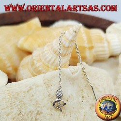 Boucles d'oreilles chaîne en argent avec cobra 6 cm