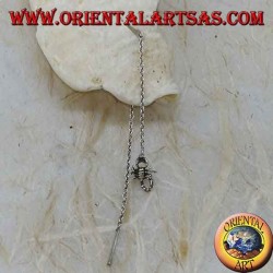 Boucles d'oreilles chaîne en argent avec scorpion 9 cm