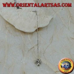 Silver chain earrings with 10 cm spider