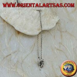 Silver chain earrings with 10 cm spider