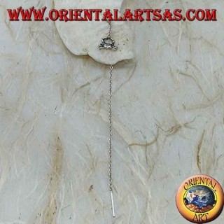 Pendientes de plata con cangrejo de 9 cm.