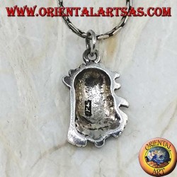 Silver pendant face of a native Indian in relief