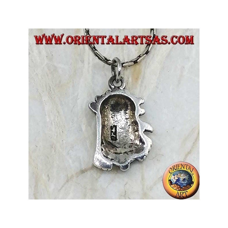 Pendentif en argent visage d'un Indien natif en relief