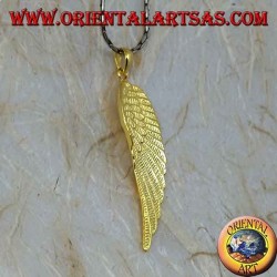 Pendentif en argent Aile d'ange plaqué or