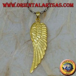 Pendentif en argent Aile d'ange plaqué or