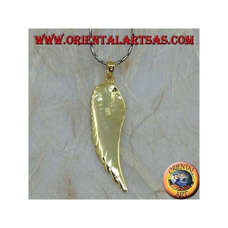 Silver pendant Angel wing gold plated