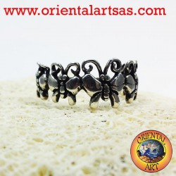 Bague avec des papillons, de l'argent