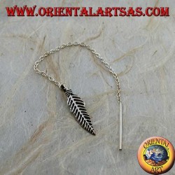 Pendientes de plata con 8 cm de plumas indias nativas