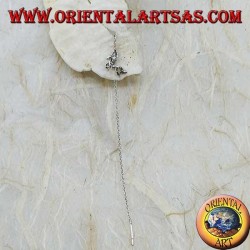 Pendientes de cadena de plata con caballo alado de 10 cm.