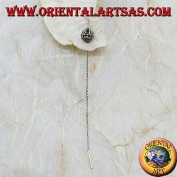 Pendientes de plata con cadena de araña en una telaraña de 10 cm