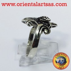 Anneau de dragon avec des ailes (Basilic) Argent