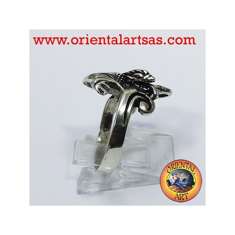 Anillo del dragón con las alas de plata (Basilisk)