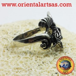 Drachen Ring mit Flügeln (Basilisk) Silber