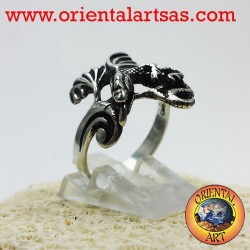 Drachen Ring mit Flügeln (Basilisk) Silber