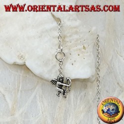 Boucles d'oreilles chaîne en argent avec cupidon 16 cm