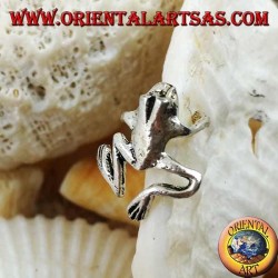 Boucle d'oreille en argent, grenouille