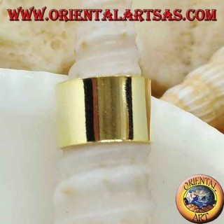 Orecchino Ear Cuff in argento, a fascia liscia placcato in oro