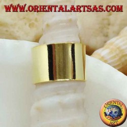 Silberne Ohrstulpe, glattes vergoldetes Band