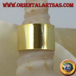 Boucle d'oreille en argent, bande lisse plaquée or