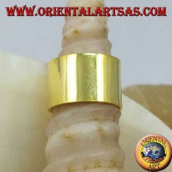 Silver ear cuff, smooth gold-plated band