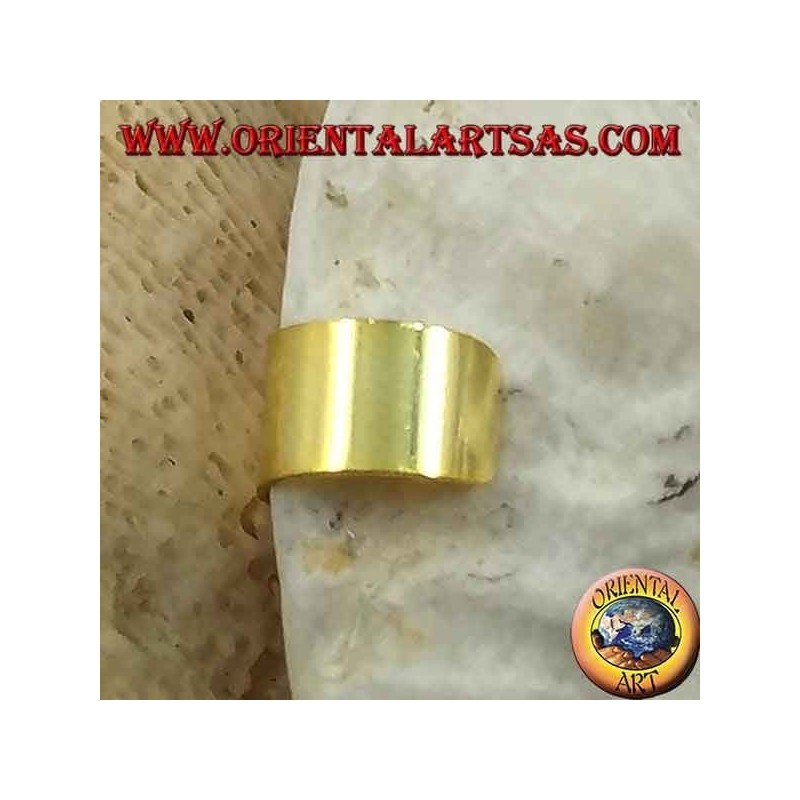 Orecchino Ear Cuff in argento, a fascia liscia placcato in oro