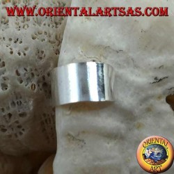 Silberner Ohrstulpenohrring, glattes Band