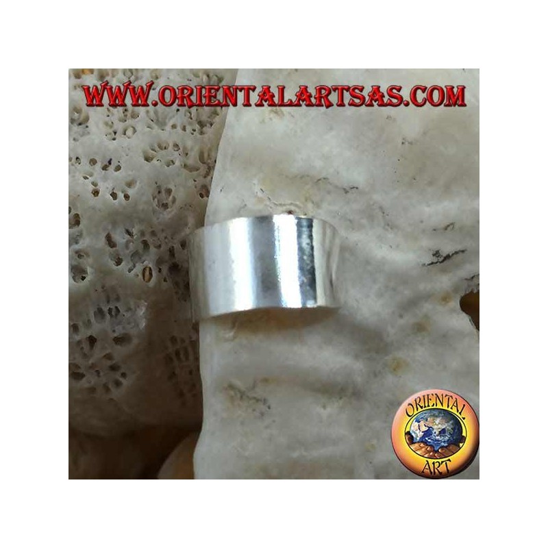 Silver ear cuff earring, smooth band