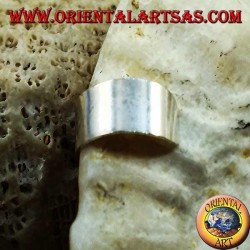 Pendiente de plata con brazalete, banda lisa