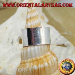 Boucle d'oreille en argent, bande lisse