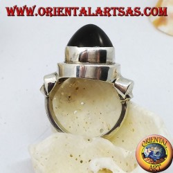 Silberring mit konischem Onyx