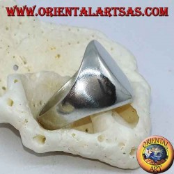 Flacher ovaler Chevalier-Silberring (10 * 13 mm)