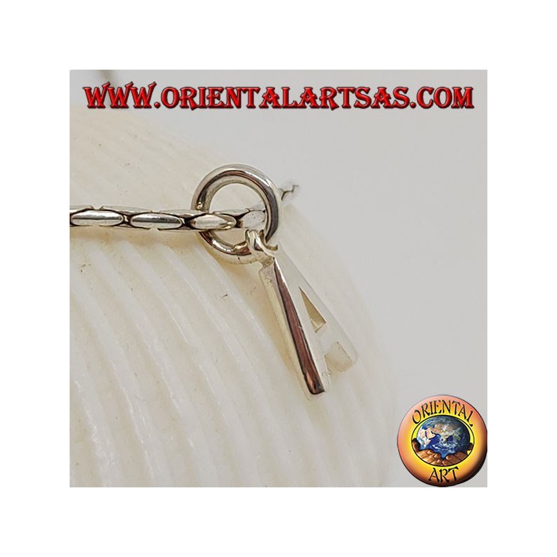 Pendentif en argent, lettre majuscule initiale (petite)