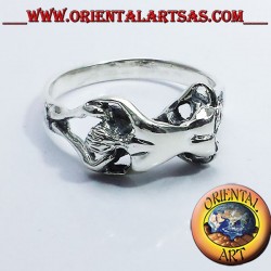 Anneau érotique argent Kamasutra 69