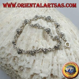 Pulsera de plata suave con caras de un indio nativo americano