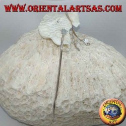 Silberne Schmetterlingsohrringe mit Lappenstern und 10 cm langer Schlangenkette