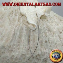 Boucles d'oreilles chaîne en argent avec barre arquée incurvée suspendue des deux côtés