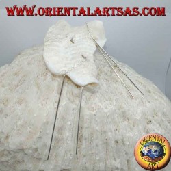 Pendientes de cadena de plata con barra recta colgando en ambos lados