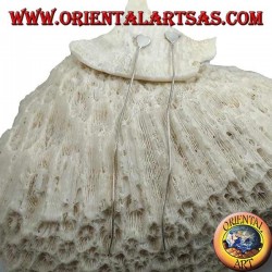 Silberne Schmetterlingsohrringe mit Lappenherz und 10 cm langer Schlangenkette