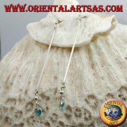 en mariposa pendientes de plata y el dedo en el fondo de circón celeste 6 cm colgante