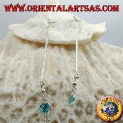 en mariposa pendientes de plata y el dedo en el fondo de circón celeste 6 cm colgante