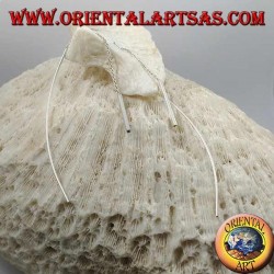 Pendientes de cadena de plata con barra gruesa recta y barra arqueada