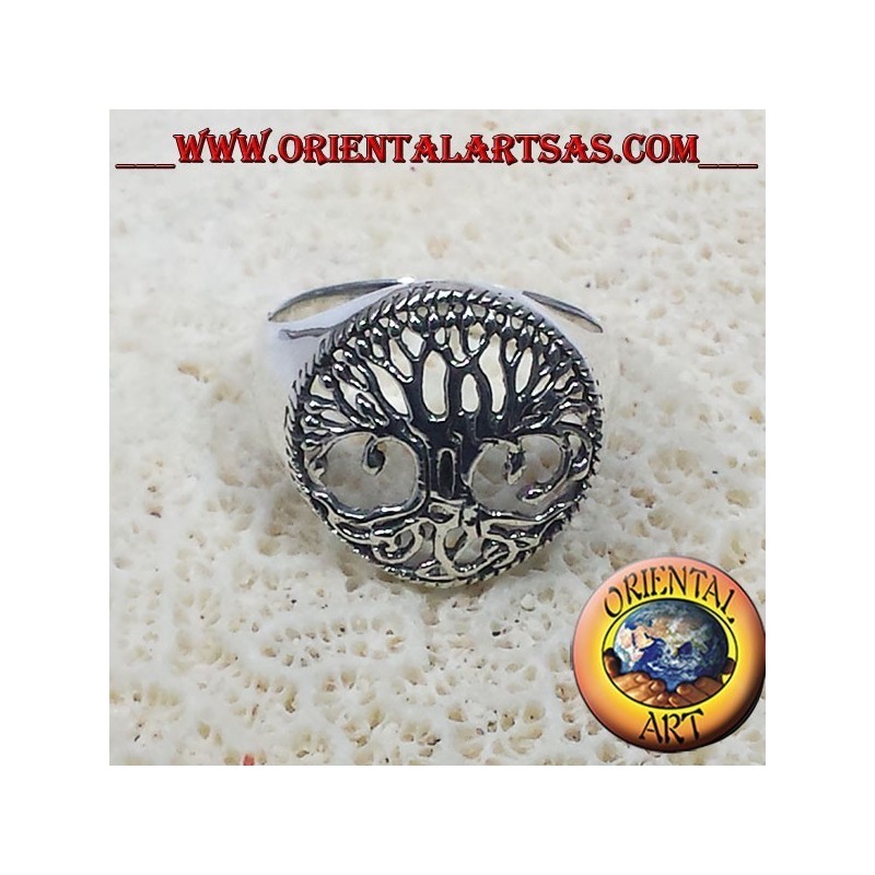 anello albero della vita celtico in argento