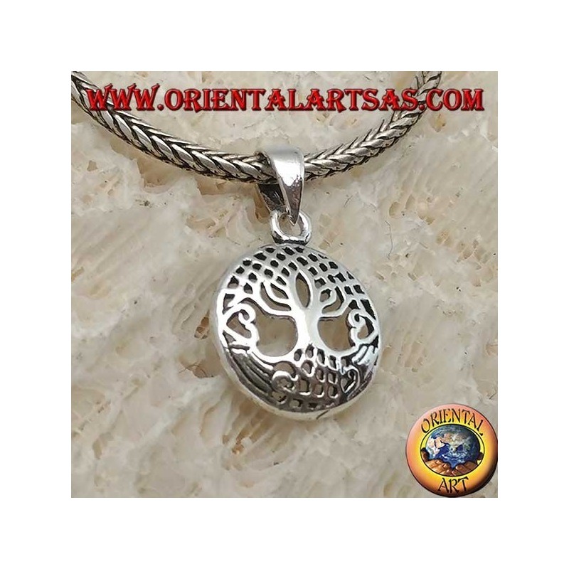 Silberanhänger, Yggdrasil im kleinen Kreis (Baum des Lebens oder kosmischer Baum)