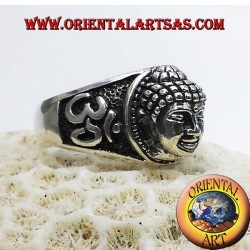 Tête de Bouddha avec Om bague en argent