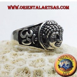 Cabeza de Buda de OM con el anillo en plata