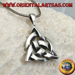 Silberanhänger Triquetra mit dem kosmischen Kreis, Tyron-Knoten