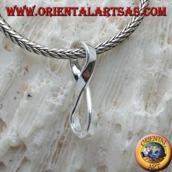 Silver pendant, infinity knot symbol without hook