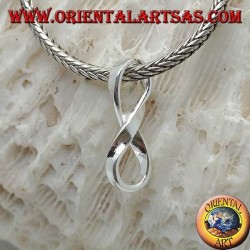 Colgante de plata, símbolo de nudo infinito sin gancho
